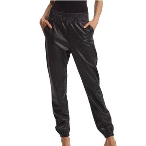 COMMANDO Faux Leather Joggers - Black - Size - XS (B340) $168
